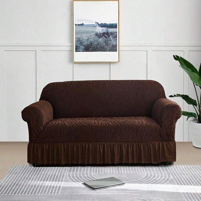 Zebra Velvet Turkish Sofa Cover - Brown