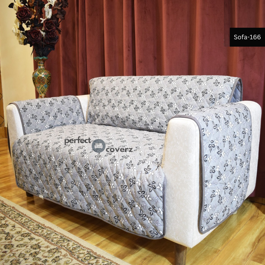 Cotton Quilted Sofa Cover - 166