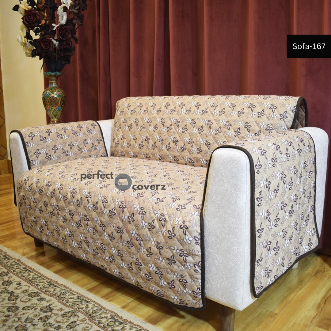 Cotton Quilted Sofa Cover - 167